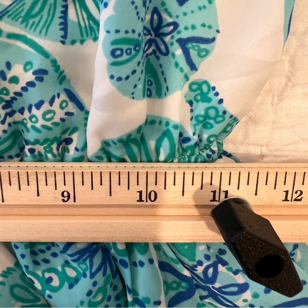 Lilly Pulitzer Sleeveless Ruffle Top Mini Dress Extra Small Sea Life Print Beach - Picture 12 of 13